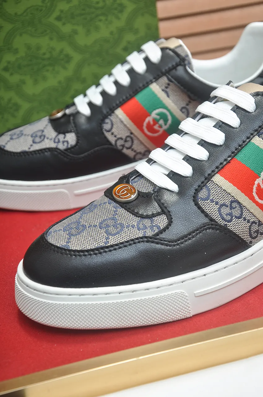 Men's men's shoes💰420💶[GUCCI Gucci] official website 1:1 men's sports shoes are now on the market, using original Gucci fabric + gluten lining, plus the official website original 1:1 comfortable outsole. Fashionable and versatile, super comfortable and breathable. 5 colors available, standard shoe size 38/45 (custom-made sizes 45 are non-refundable)